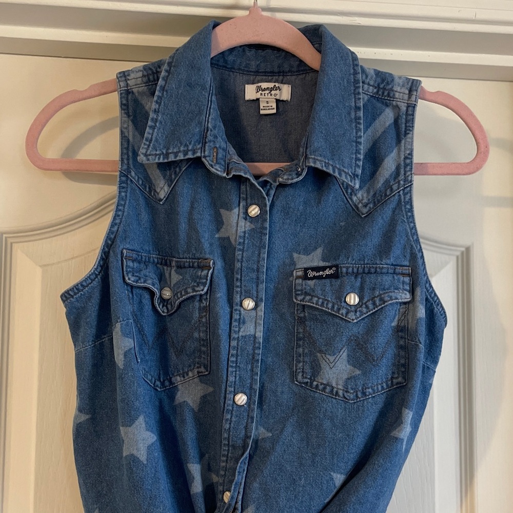 Wrangler Retro Blue Denim Shirt